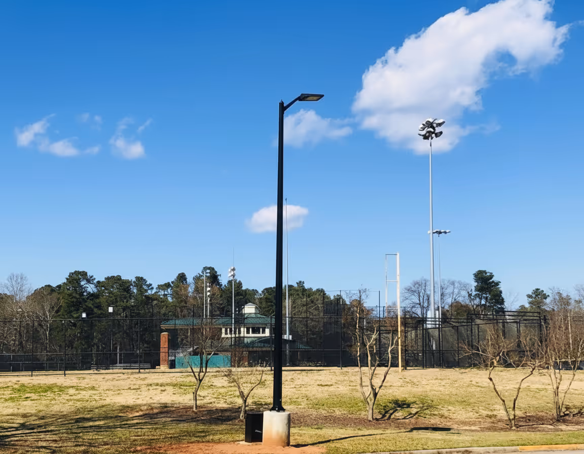 commercial and parking lot light pole installation service in nh