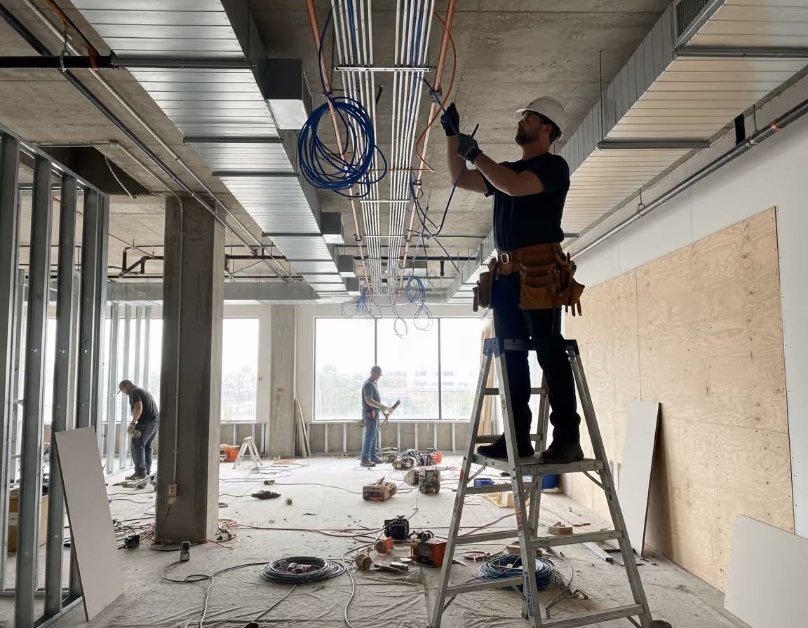 new business building addition and renovation electrician service